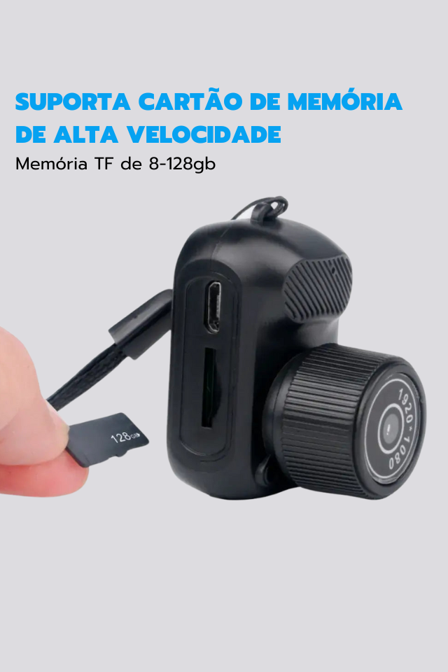 Mini Câmera Filmadora Recarregável Urban (Foto e Vídeo) | Edição Limitada