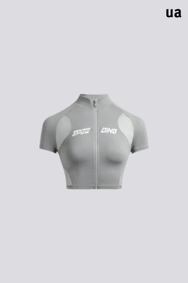 Urban Monograma Zíper Colheita Gola