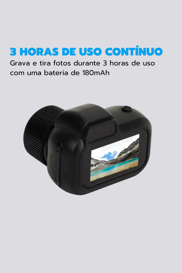 Mini Câmera Filmadora Recarregável Urban (Foto e Vídeo) | Edição Limitada