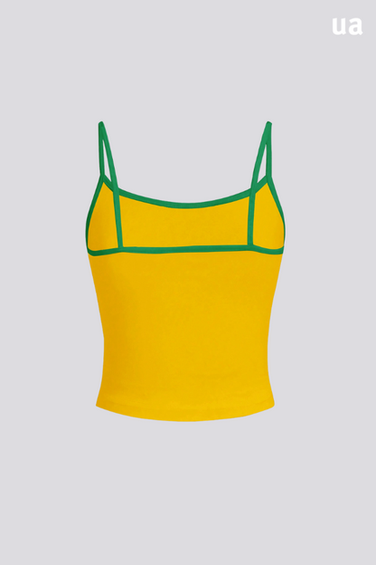 Top de camisola gráfico com letras do Brasil Y2K