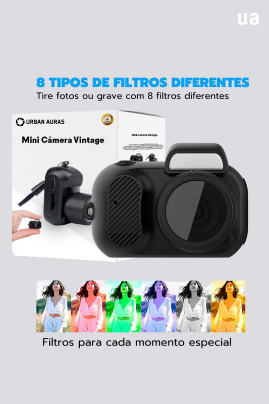 Mini Câmera Filmadora Recarregável Urban (Foto e Vídeo) | Edição Limitada